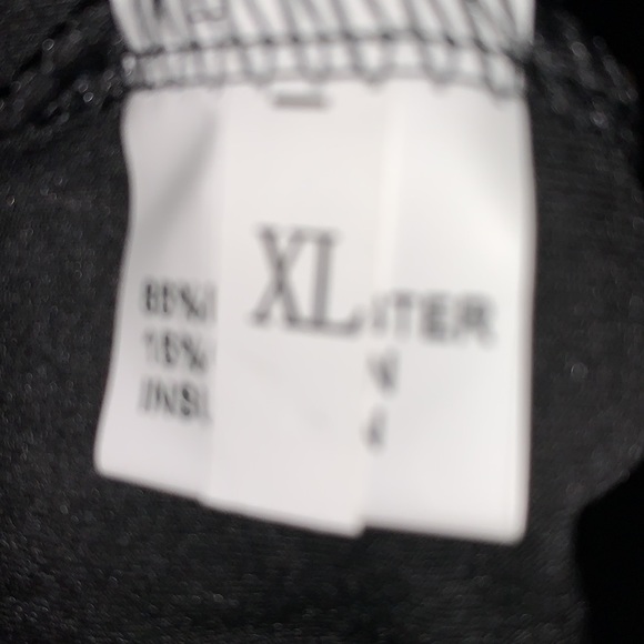 Cute Wide Leg Lounge/Sweat Pants XL Never been Worn Black with Gray Waist band - Picture 4 of 5